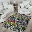 Colorful Leopard Pattern Background Print Area Rug
