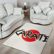 Cool Karate Text Pattern Background Print Area Rug
