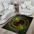 Mystery Steampunk Fractal Pattern Background Print Area Rug