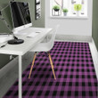 Black And Purple Plaid Printed Area Rug Home Decor