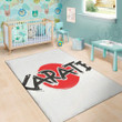 Cool Karate Text Pattern Background Print Area Rug