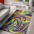 Cool Psychedelic Gradient Pattern Background Print Area Rug
