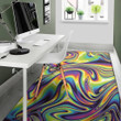 Cool Psychedelic Gradient Pattern Background Print Area Rug