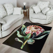 Cute Protea Flower Pattern Background Print Area Rug