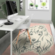 Lovely Princess Poodle Pattern Background Print Area Rug