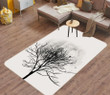 Black Dead Tree Printed Area Rug Home Decor