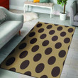 Black Round Dots In Tan Printed Area Rug Home Decor