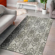 Cool Zentangle Floral Pattern Background Print Area Rug