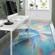 Blue Holographic Pattern Background Print Area Rug