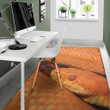 Horror Orange Snake Pattern Background Print Area Rug