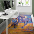 Sunset Horse Painting Pattern Background Print Area Rug