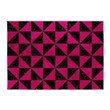 Black And Hot Pink Marble Triangles Printed Area Rug Home Decor