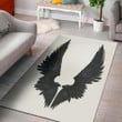 Cool Black Demon Wings Background Print Area Rug