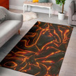 Cool Powerful Lava Texture Pattern Background Print Area Rug