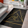 Cool Rose Pyramid Pattern Background Print Area Rug