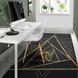 Cool Rose Pyramid Pattern Background Print Area Rug