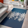 Cute Christmas Snowflake Pattern Background Print Area Rug