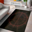 Mystery Red Gun Sight Pattern Background Print Area Rug