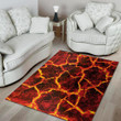 Cute Red Lava Pattern Background Print Area Rug