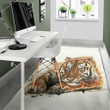 Cool Watercolor Tiger Pattern Background Print Area Rug