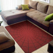 Cool Red Spider Web Pattern Background Print Area Rug
