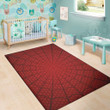 Cool Red Spider Web Pattern Background Print Area Rug