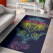 Rainbow Indian Elephant Pattern Background Print Area Rug