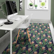 Lovely Watercolor Protea Pattern Background Print Area Rug