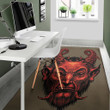Horror Red Devil Satan Pattern Background Print Area Rug