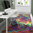 Cool Watercolor Psychedelic Pattern Background Print Area Rug