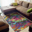 Cool Watercolor Psychedelic Pattern Background Print Area Rug