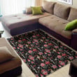Mystery Watercolor Tattoo Pattern Background Print Area Rug
