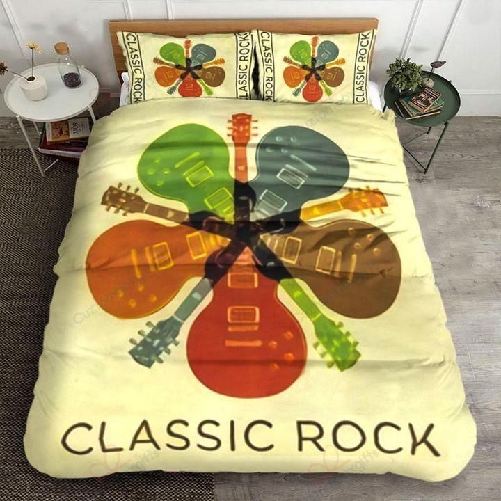 Classic Rock Guitar Lover Bedding Set Bedroom Decor