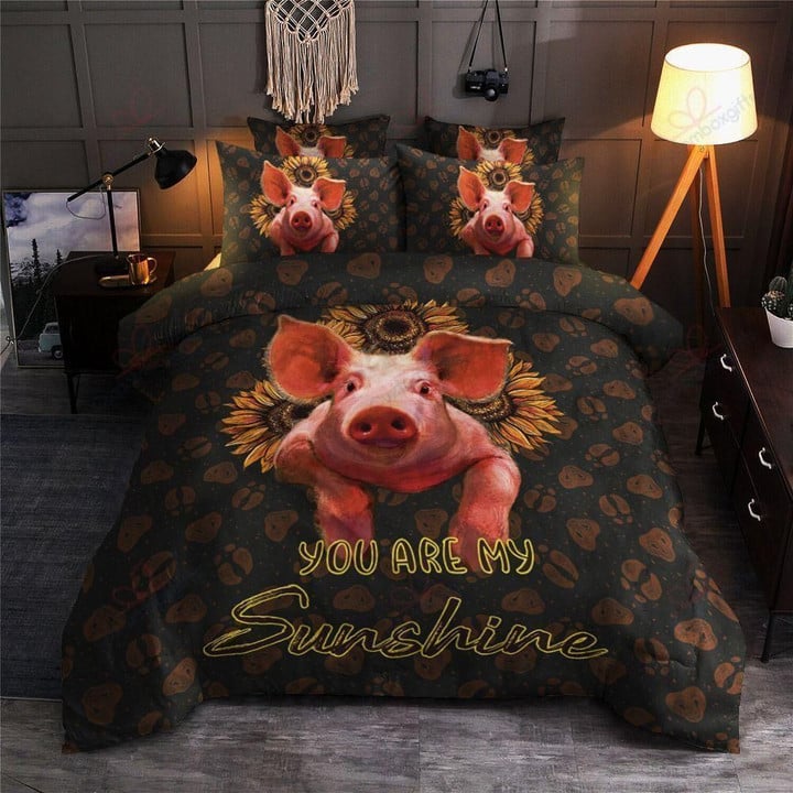Pig Sunshine Printed Bedding Set Bedroom Decor