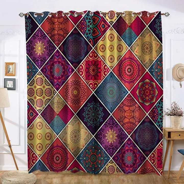 Bohemian Colorful Paisley Printed Window Curtain Home Decor