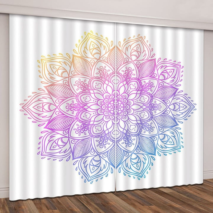 3d Southeast Asian Bloom Pattern Printed Window Curtain Home Decor