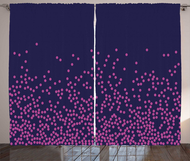 Modern Abstract Dots Printed Window Curtain Home Decor