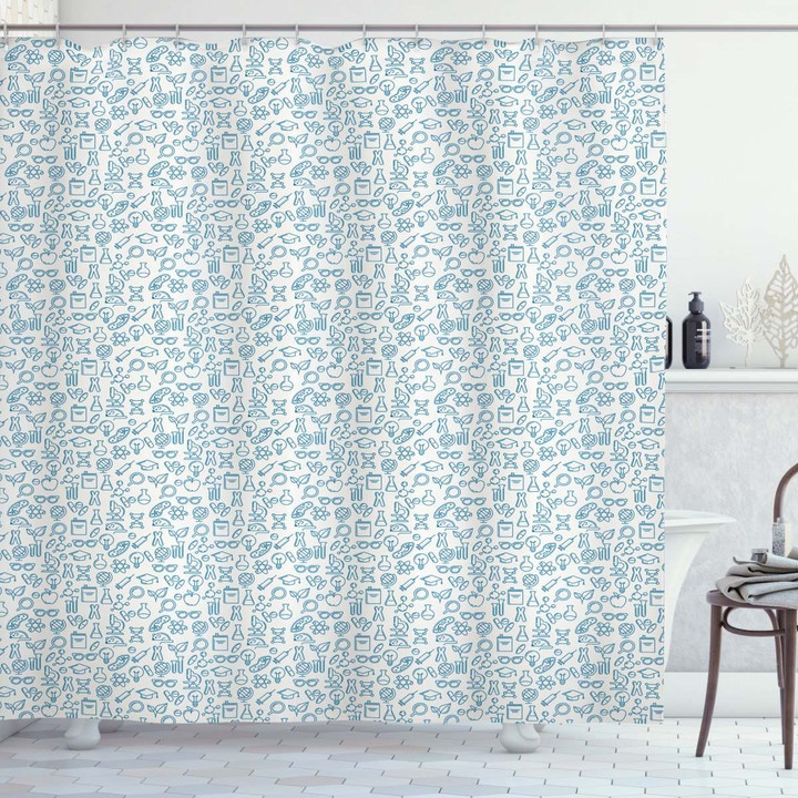 Small Lab Equipment Printed Shower Curtain Home Decor