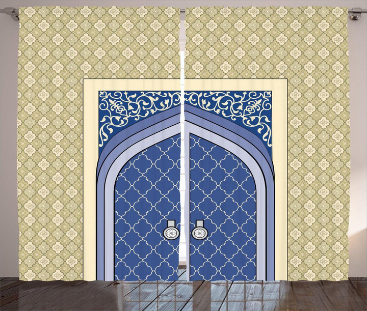 Persian Ottoman Culture Printed Window Curtain Home Decor
