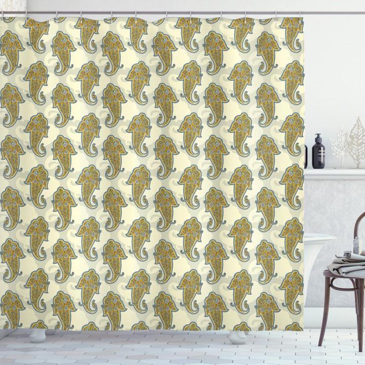 Boho Culture Leaf Little Pattern Shower Curtain Home Decor