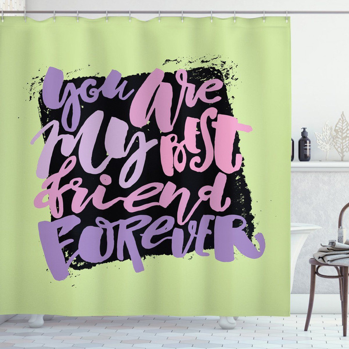 Vivid Words Lettering Shower Curtain