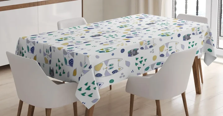 Childish Hearts Spiral 3d Printed Tablecloth Home Decoration