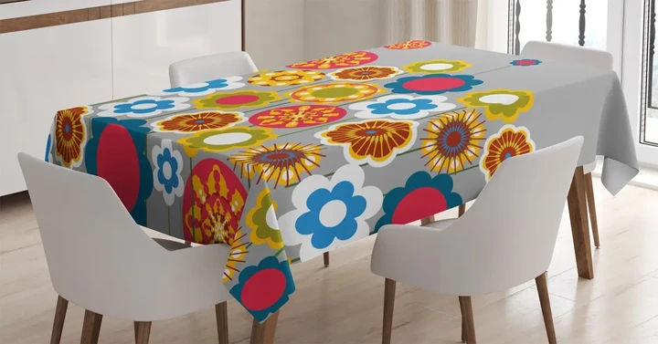 Modern Colorful Summer 3d Printed Tablecloth Home Decoration