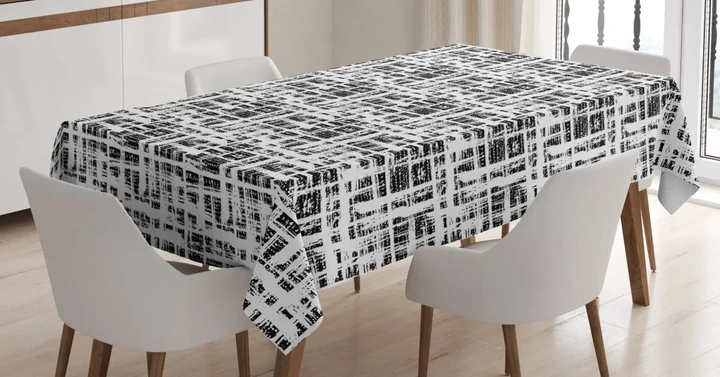 Abstract Shibori 3d Printed Tablecloth Home Decoration