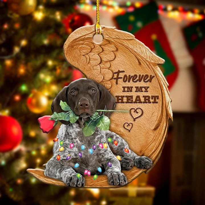 Funny German Shorthaired Pointer Dog Forever In My Heart Ornament