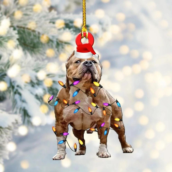 Muscular Pitbull Special Dog Pattern Ornament