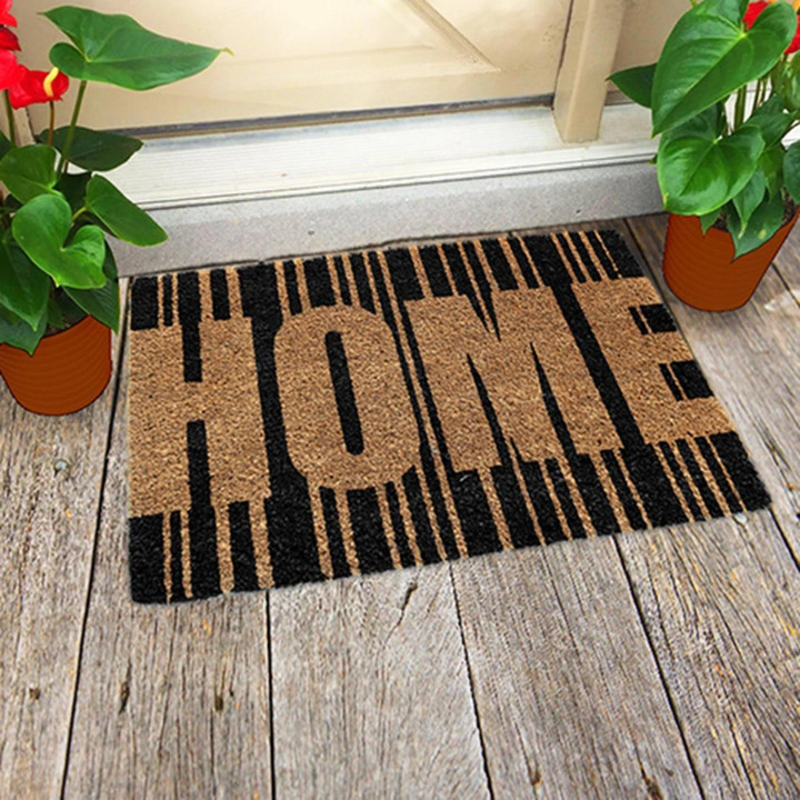 Home Black Striped Cool Design Doormat Home Decor