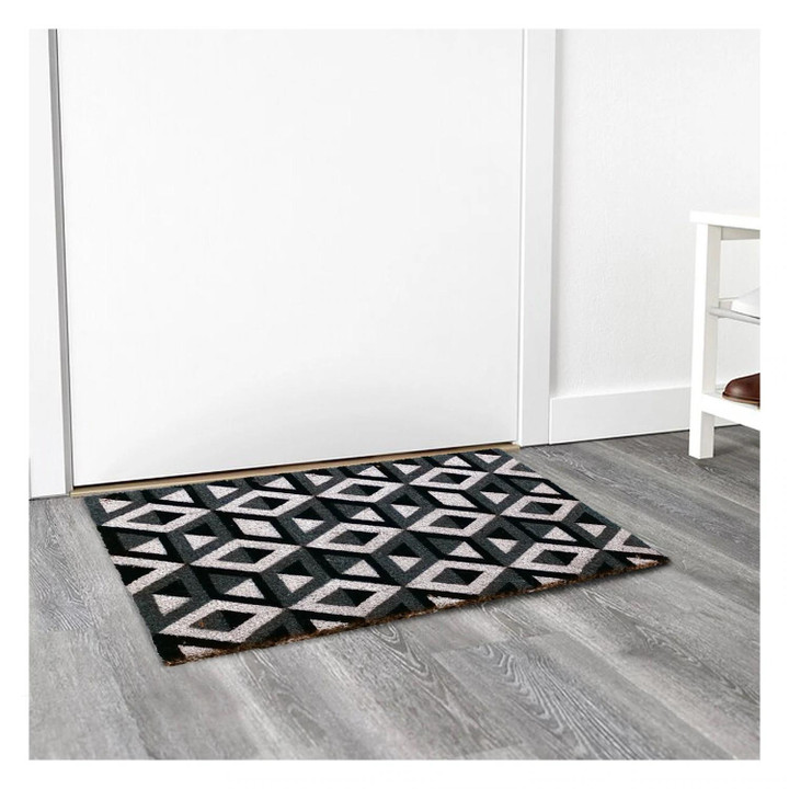 Cool 3D Cube In Black And White Design Doormat Home Decor