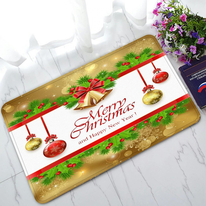 Merry Christmas And Happy New Year Doormat Home Decor