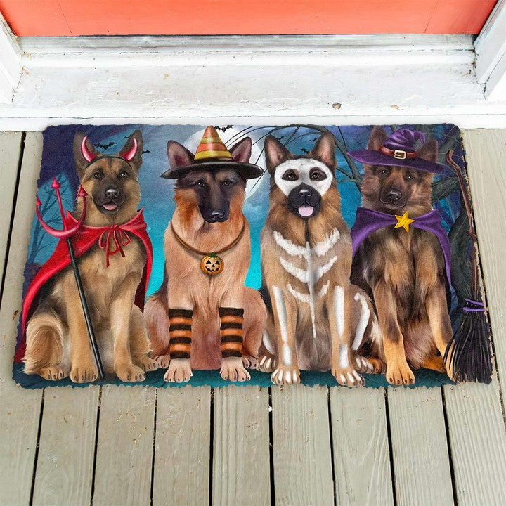 German Shepherd Halloweenn Funny Gift For Dog Lovers Doormat Home Decor